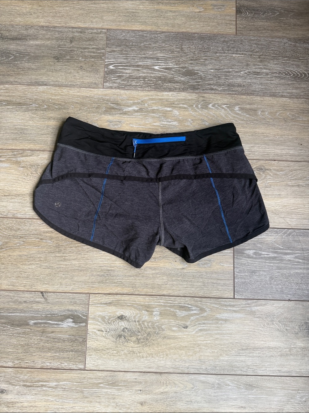 lululemon athletica Black and Blue Women's Athletic Shorts